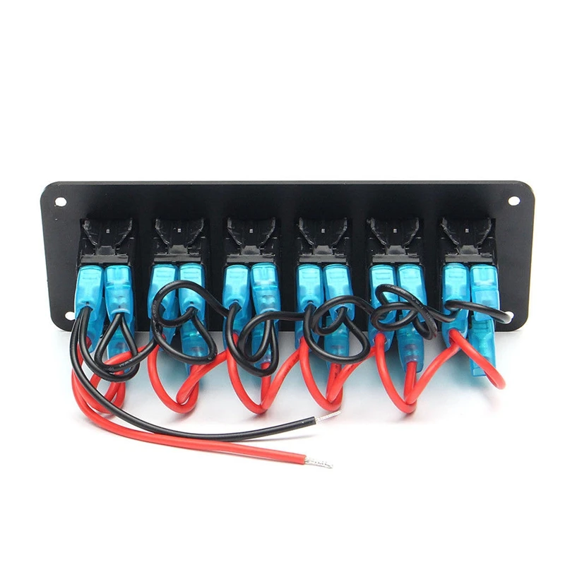 

Waterproof 6 Gang 2LED Light Rocker Switch Panel Circuit Breaker 12V boat marine