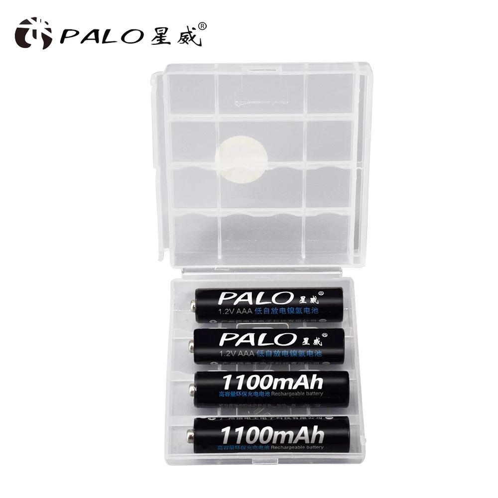 PALO LCD смарт USB зарядное устройство для AA AAA Ni CD MH аккумуляторы + 4 шт 1100mAh 1 2 V