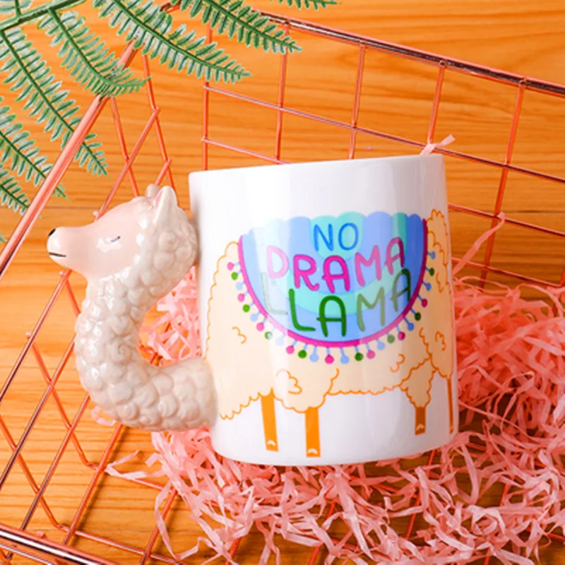 Новая Милая 3d-чашка Альпака для девочек стереоскопическая кружка в виде