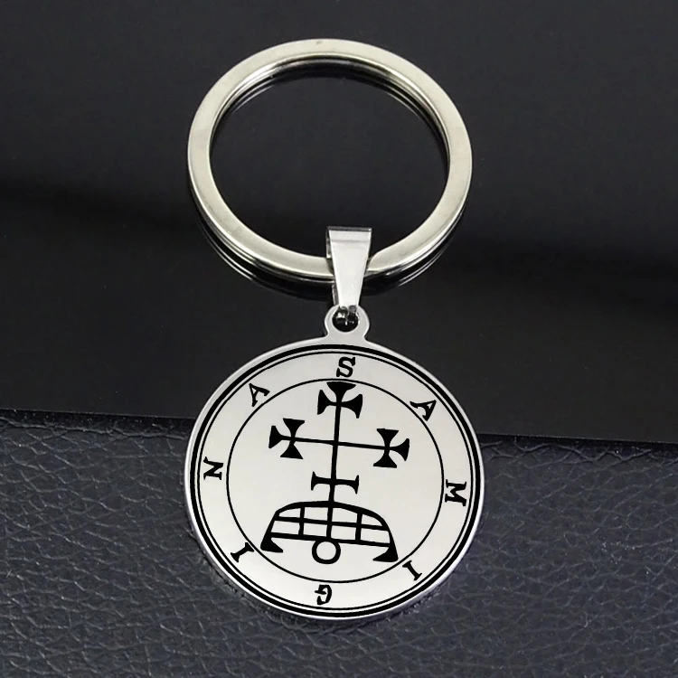 

Geometric Keychain Stainless Steel Disc Keychains Jewelry for Men and Women YP7483