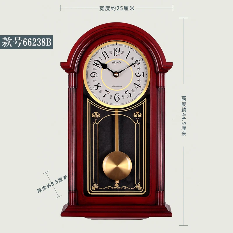 Китайский стиль большие настенные часы ретро с маятником настенный Декор для