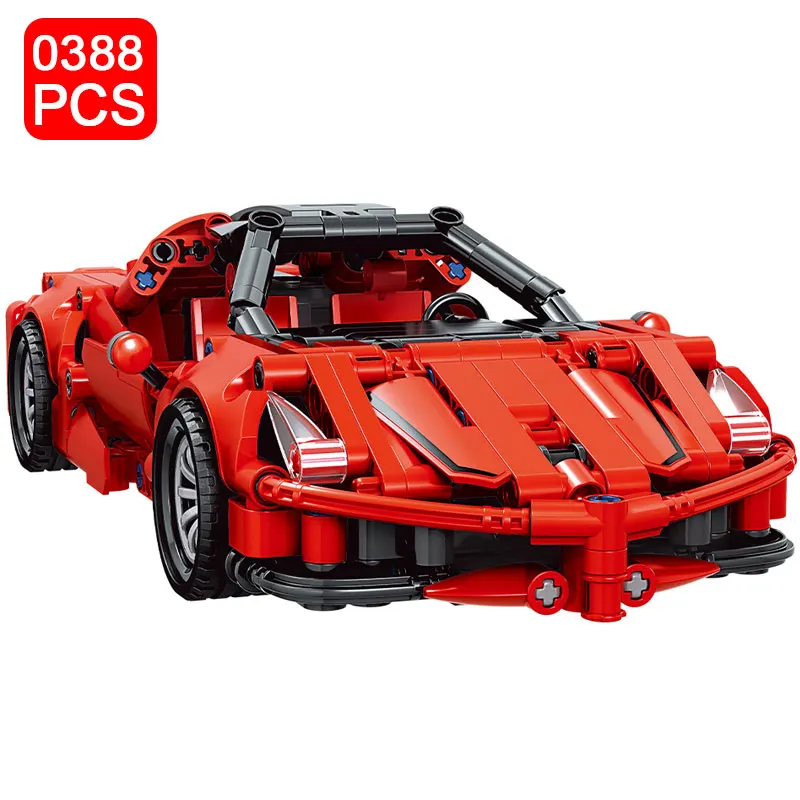 

Конструктор MOC красный гоночный автомобиль, 388 шт.