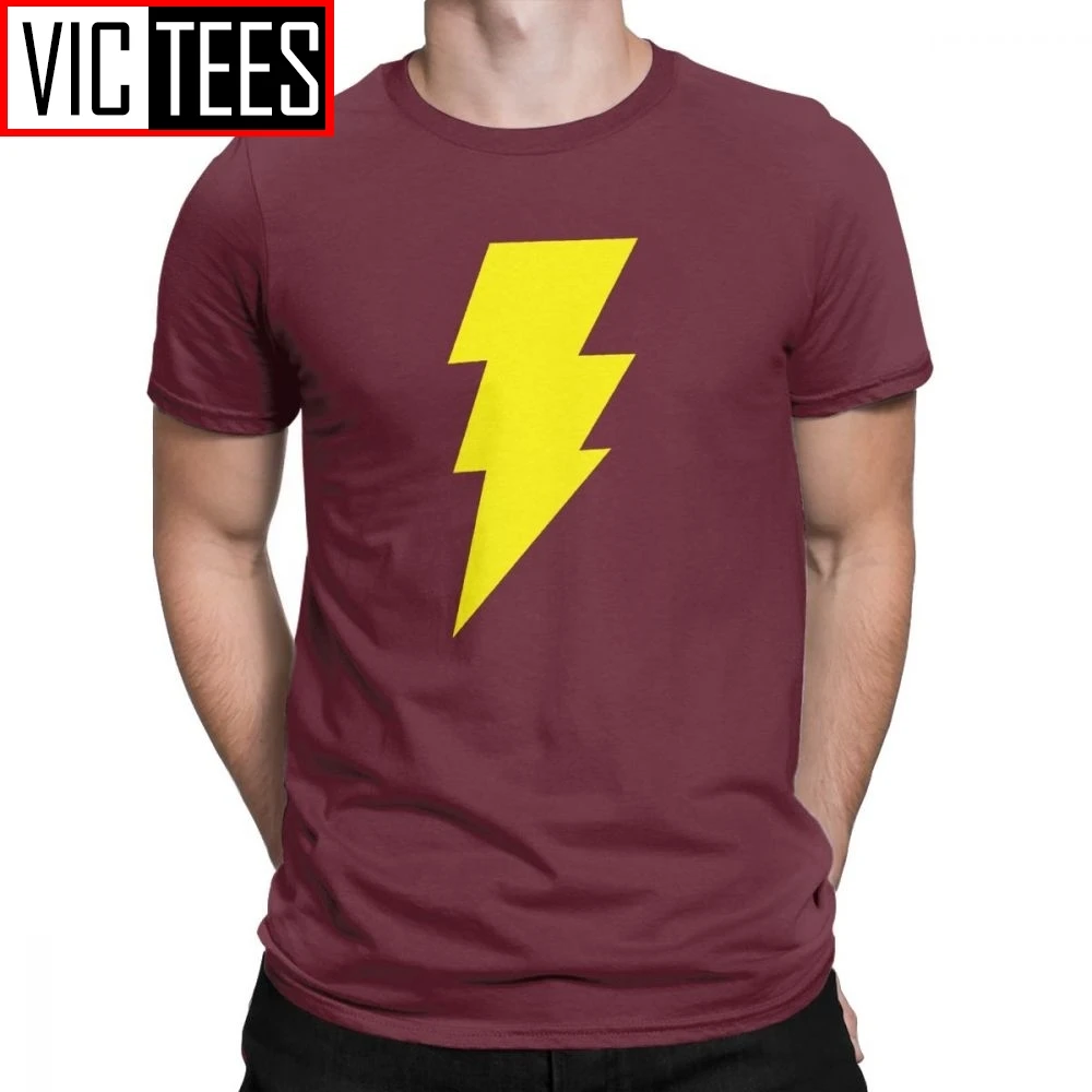 

Men's T-Shirts The Big Bang Theory Shazam 100 Premium Cotton Tees Short Sleeve Sheldon Cooper T Shirt Harajuku Happy New Year