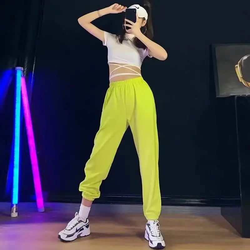 

High Waist Women Sweatpants 2021 Autumn Jogging Baggy Korean Sports Pants Oversize Female Balck Trousers Streetwear