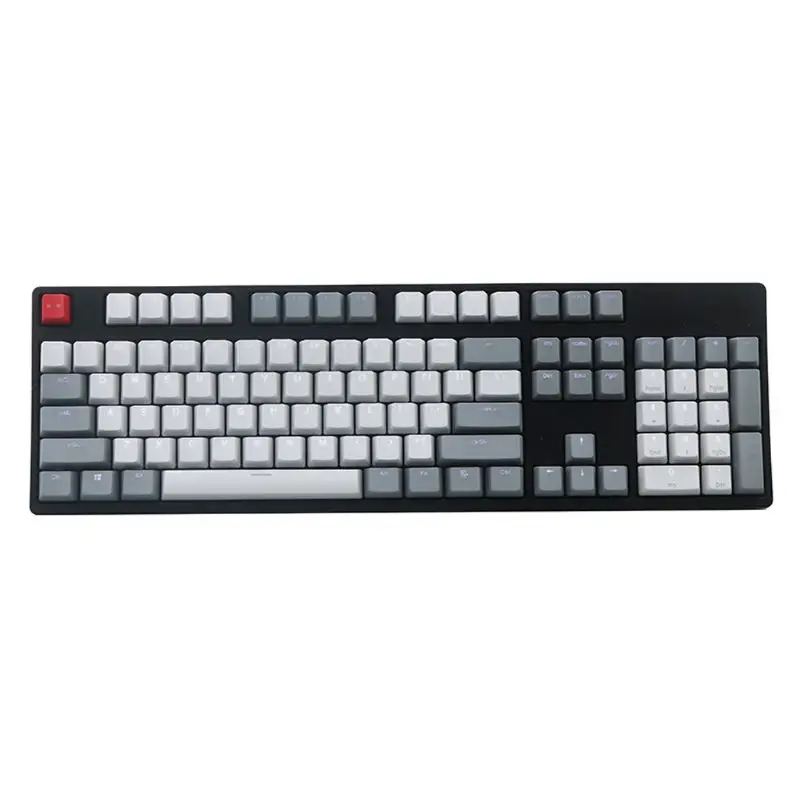 

Gray White Mix PBT 108 Keycap OEM Profile For Cherry MX Switches keyboard Keycap for Cherry MX Switches Mechanical Keyboard