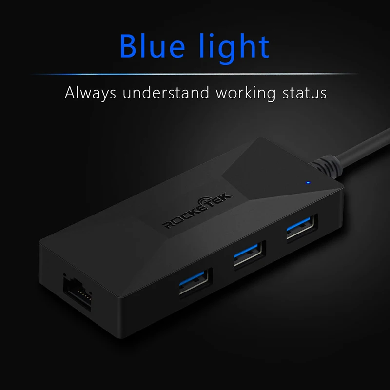 

HOT-Rocketek USB 3.0 to Rj45 Hub Gigabit Ethernet Adapter 1000Mbps for Xiaomi Mi Box 3/S 4 4C Se Android TV Set-Top Network Card