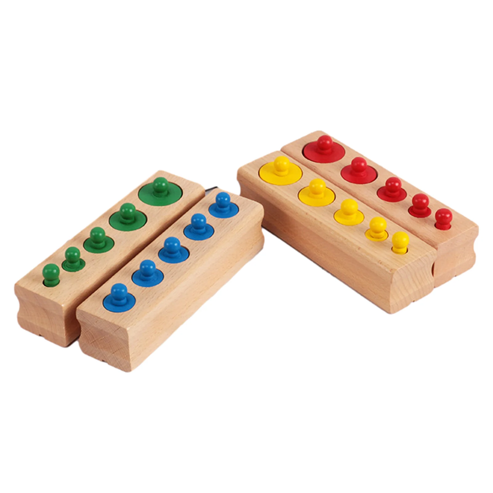 

Cylindrical Sensory Toy Teaching Aids Early Education Wooden Montessori Socket Man Hand-eye Coordination Blocks Educational Toys