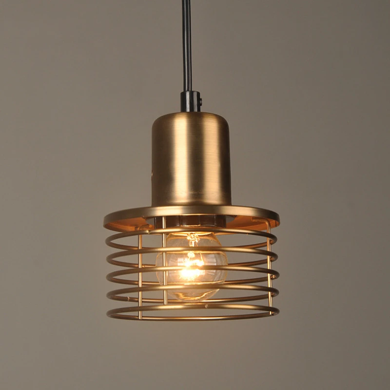 

Retro Gold Metal LED Chandelier Restaurant Bathroom Toilet Bedside Chandelier Home Concise Lamps Free Shipping