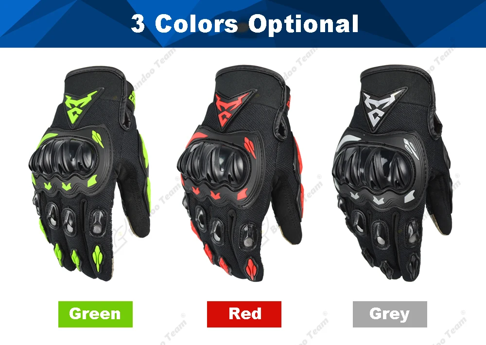 

Motorcycle Glove guantes moto Touch Screen and anti-slide Surface with protection pad Motorbike Racing Riding Gloves