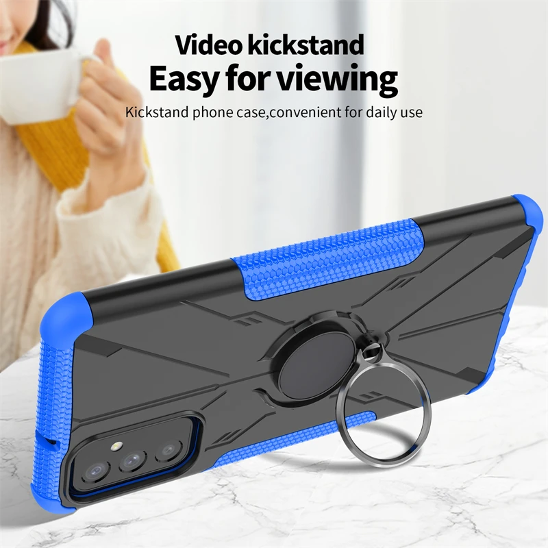 Full Cover Case For Samsung Galaxy M52 5G Case Magnetic Finger Ring Holder Armor Case For Samsung M52 5G Cover For Samsung M52