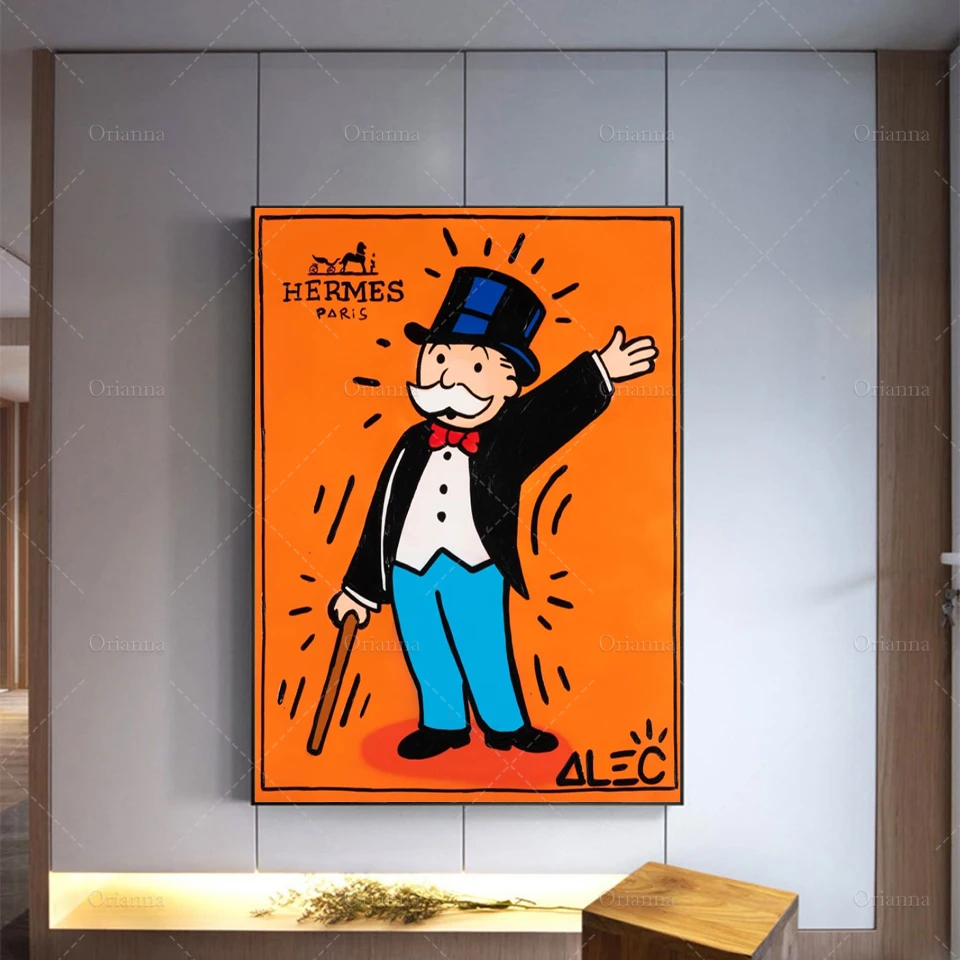 Alec Монополия поп арт граффити искусство холст живопись плакаты и принты