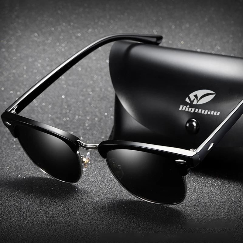 DIGUYAO роскошные мужские ретро поляризованные солнцезащитные очки с заклепками