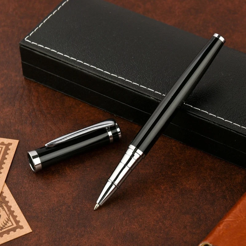 

Luxury Metal Signature Ballpoint Pen Black Ink Business Writing Office Supplies H05A