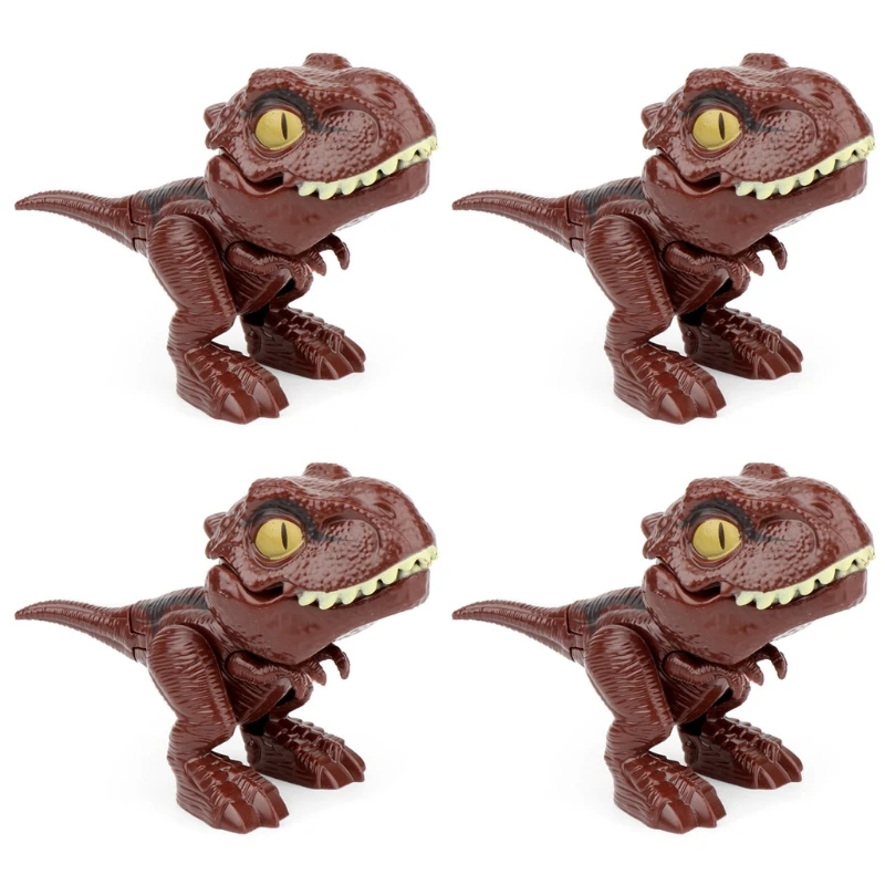 

4 Pcs Various Plastic Dinosaur Doll Figures Cute Simulation Tyrannosaurus Egg