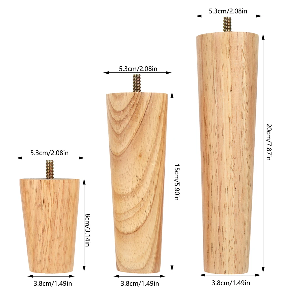 Конические ножки для дивана кровати сменные стула высотой 8/15/20 см мебель из