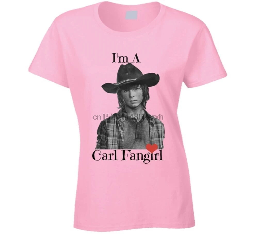 Женская облегающая футболка Im A Carl Fangirl Chandler Riggs Ходячие мертвецы Подарочная