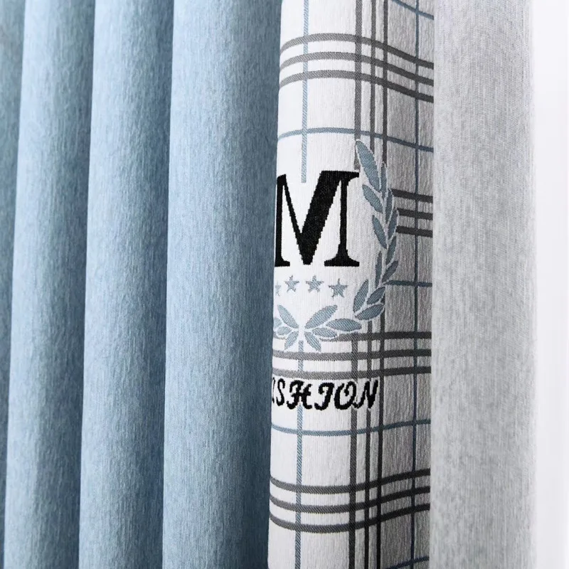 

European-style Cashmere Seamless Stitching Jacquard Chenille Children's Room Curtains Curtains for Living Dining Room Bedroom