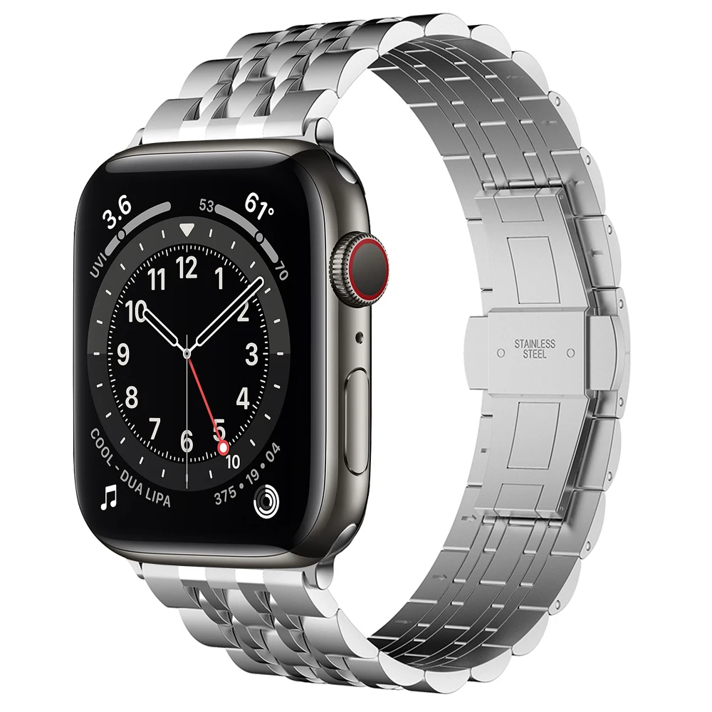 Pulseira для apple watch 6 band SE Series 5 4 44 мм 40 ремешок iwatch 3 38 42 браслет из нержавеющей стали