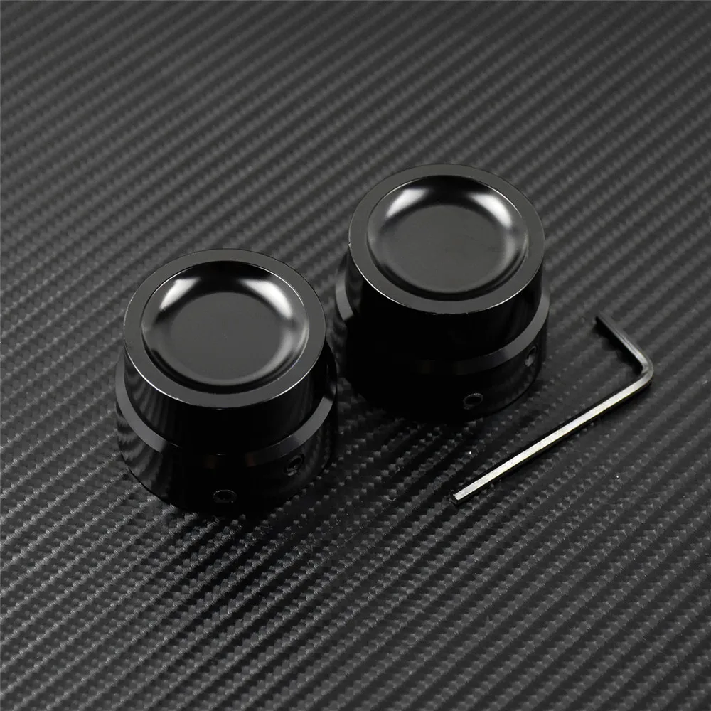 Колпачки для передней оси мотоцикла Алюминиевые черные/хромированные Чехлы гаек