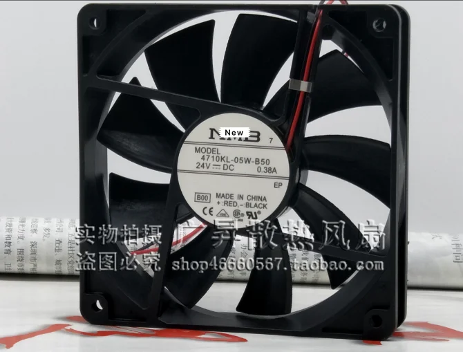 

for NMB-MAT 4710KL-05W-B50 B00 DC 24V 0.38A 120x120x25mm 2-wire Server Cooling Fan