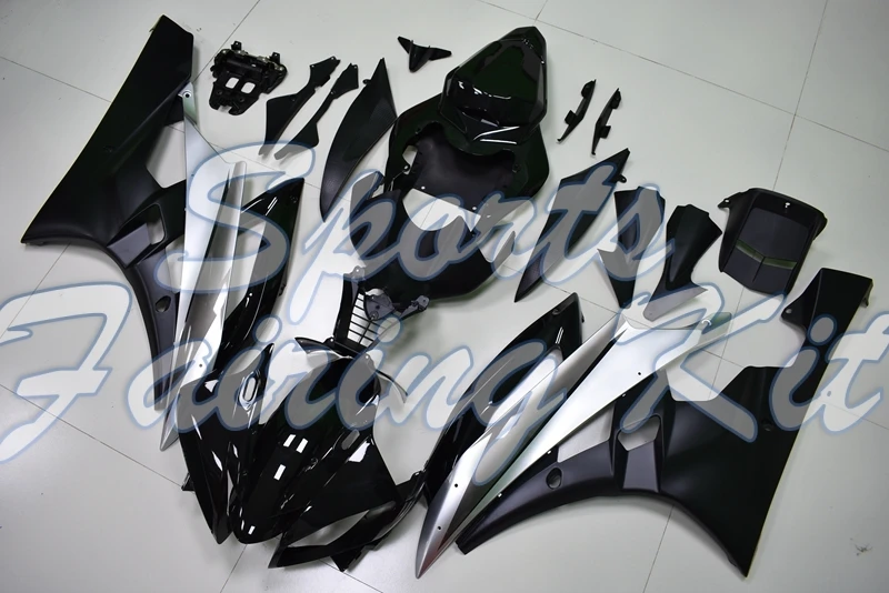 Abs обтекатель для YZFR6 2006 2007 черные Серебряные Пластиковые обтекатели YZF R6 06|Полные
