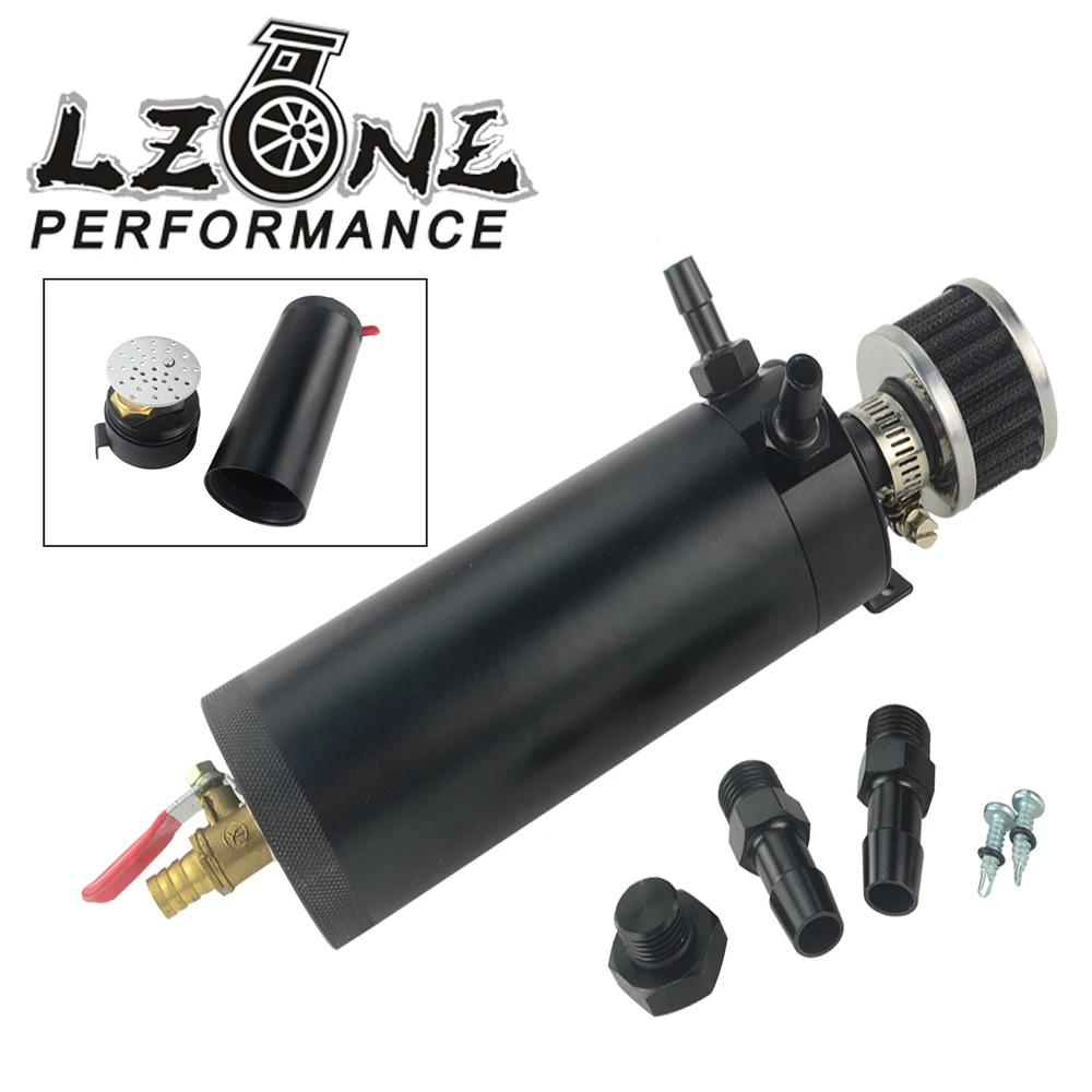 LZONE Универсальный алюминиевый баллон с 2 портами масляный бак фильтром для