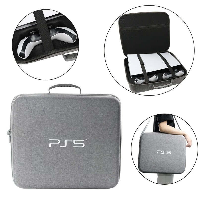 

Сумка для хранения аксессуаров PS5 сумка с регулируемой ручкой для консоли Playstation 5 дорожный Чехол для переноски инструмент жесткий чехол