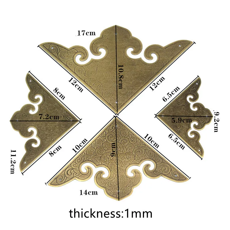 Протектор для украшения двери шкафа в китайском ретро-стиле медная фурнитура