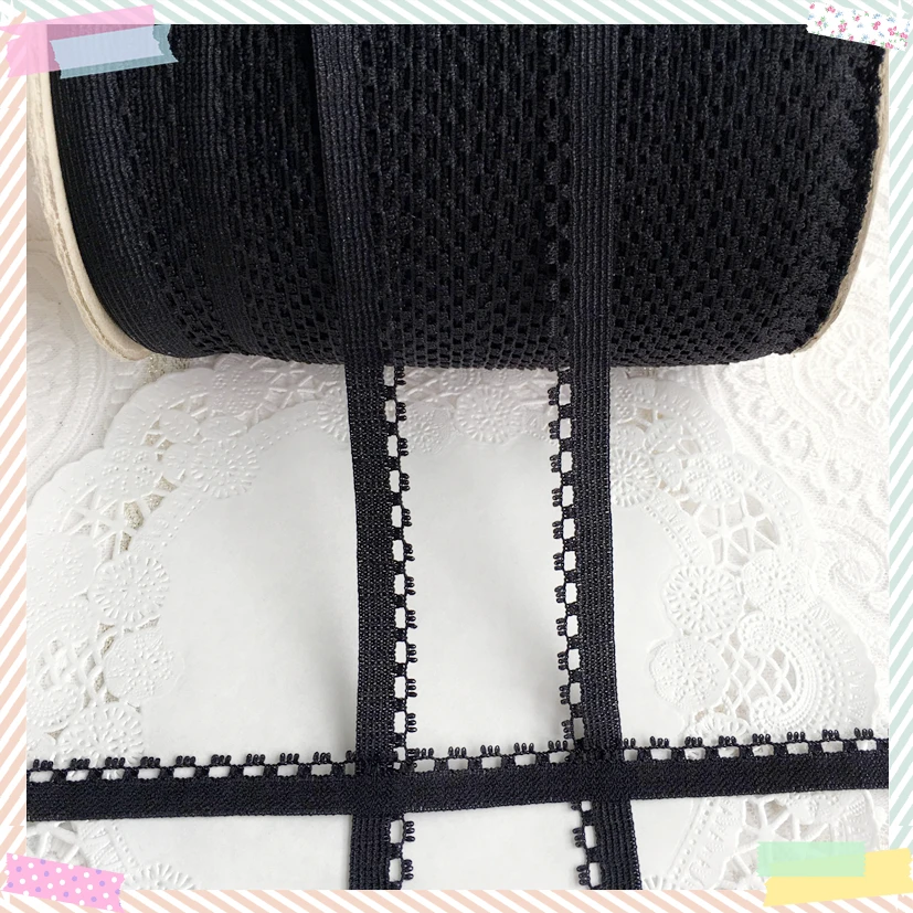 5 ярдов/Тайвань 1 см черный импортный без ракушек узкое кружево сделай сам ручная