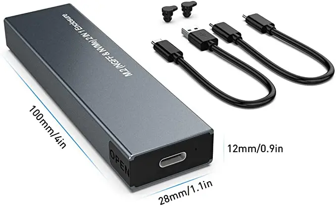 

NEW M.2 NVME PCIe NGFF SATA to USB 3.1 SSD Case Aluminum Adapter For 2230 2242 2260 2280 NVMe/SATA M2 SSD RTL9210B Dual Protocol