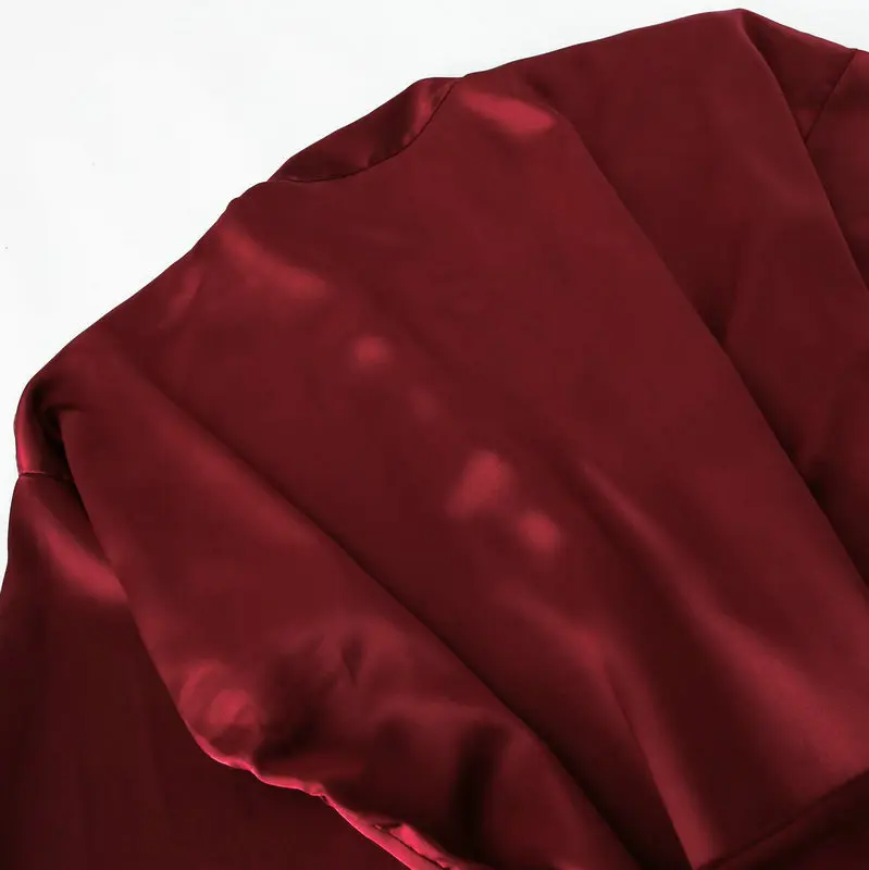 Satin Silk Bride Robe Women Wedding Party Bridesmaid Robes Bride Dressing Gown Bridal Bathrobe Gold Print Burgundy