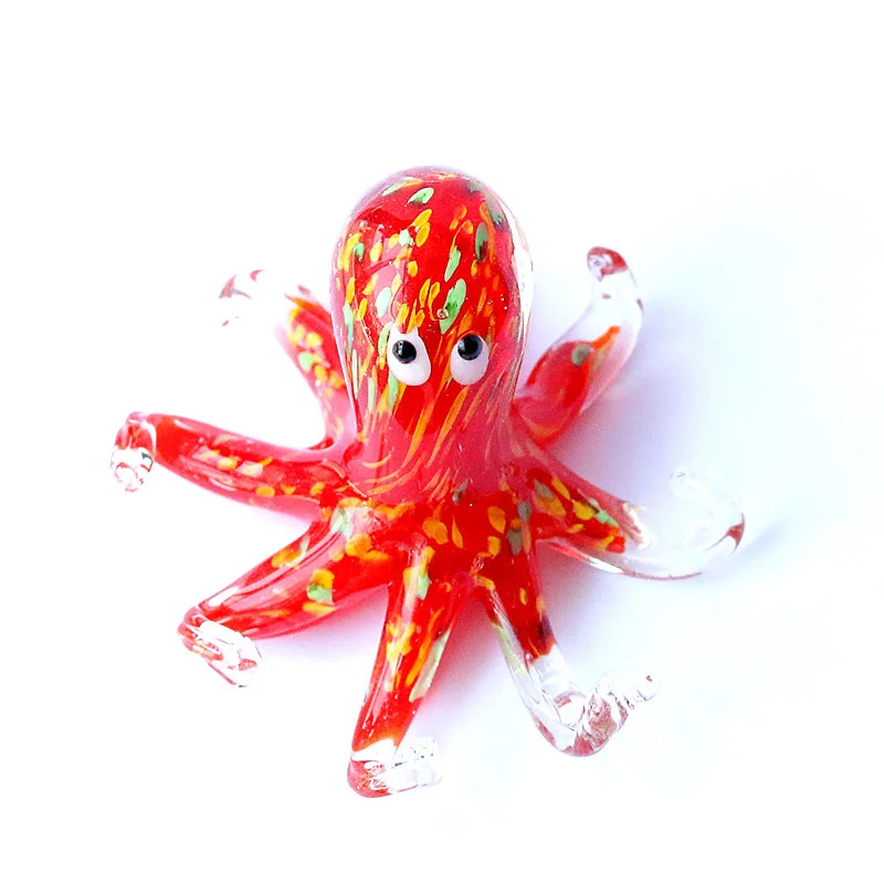 

Murano Glass Octopus Figurine Mini Colorful Handmade Cute Sea Animal Craft Ornaments Xmas New Year Gifts For Kids Aquarium Decor