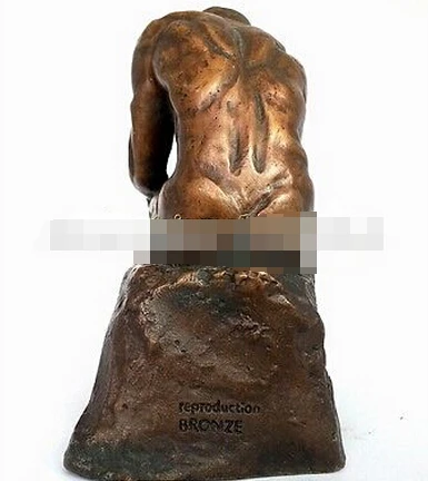 --- 406 + Коллекционная! Винтажная статуя родина из чистой бронзы в стиле арт-деко |