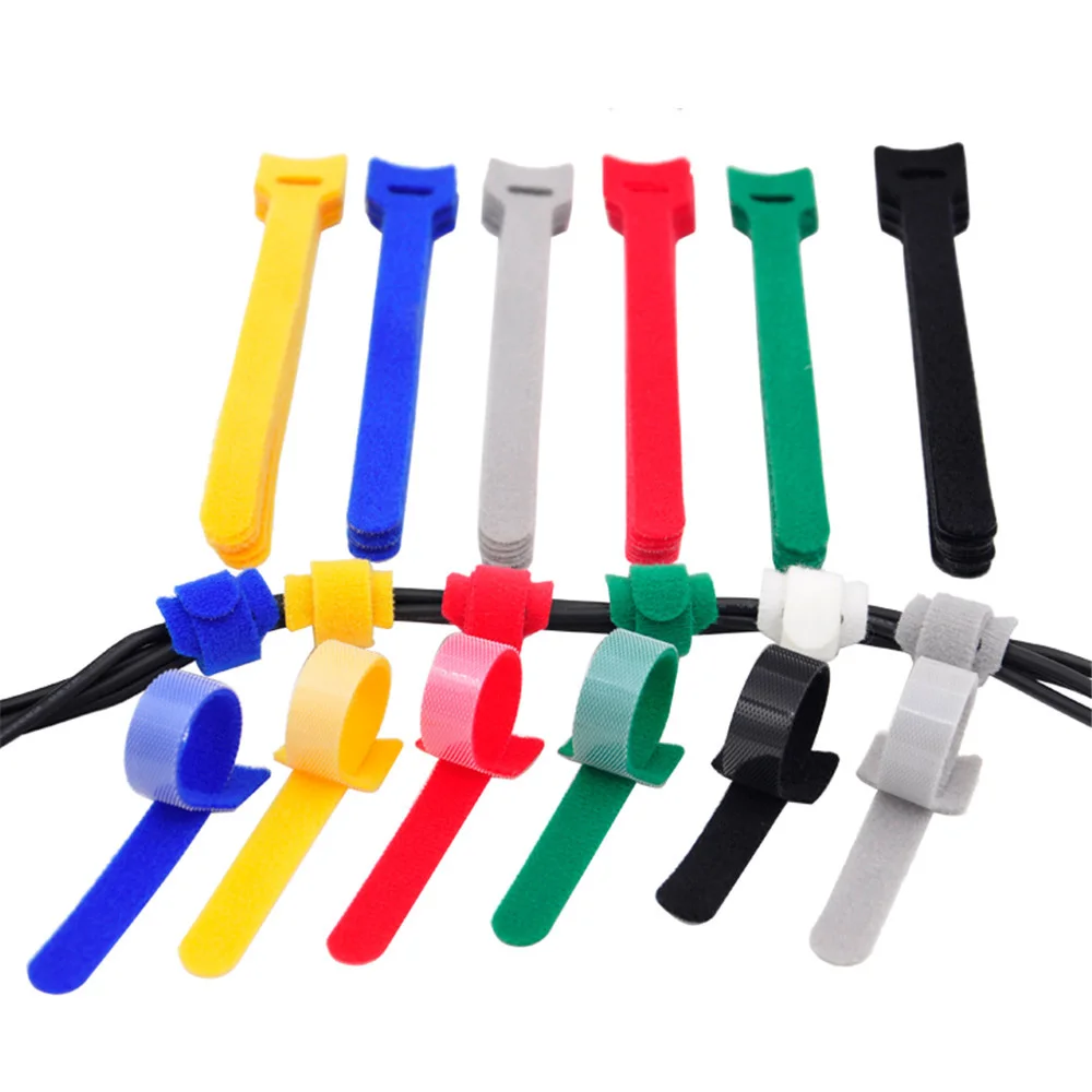 50 шт. нейлоновые липкие кабельные стяжки многофункциональная ТВ компьютерная