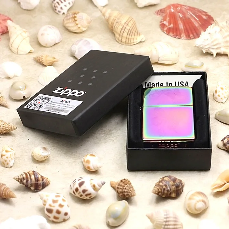 

Genuine Zippo oil lighter copper windproof Magic color Butterfly cigarette Kerosene lighters Gift With anti-counterfeiting code