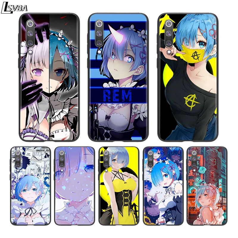 

Silicone Black Cover Anime cute REM For Xiaomi Mi 11 10I 10T 10 9T 9SE 9 8 Note 10 Lite Pro 5G Ultra Phone Case