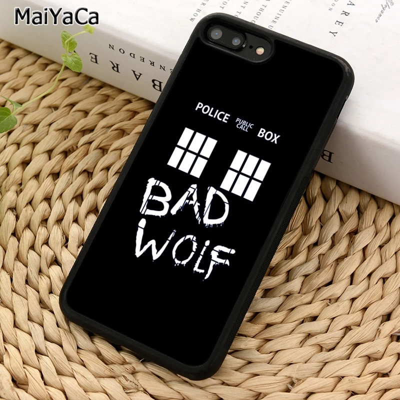 Фото MaiYaCa плохой волк TARDIS DR WHO чехол для телефона iPhone X XR XS 11 12 Pro MAX 5 6 7 8 Plus Samsung Galaxy S5 S6 S7 S8