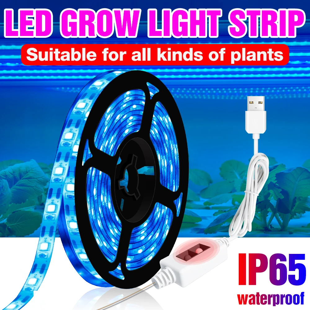 

LED Plant Light Strip 5V Phyto Growth Lamp USB Flexible Waterproof Planting Light LED Flowers Seeds Bulb Seedlings Grow Fitolamp