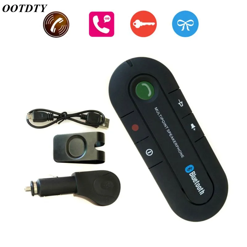 Автомобильный Bluetooth динамик телефон Hands Free портативный беспроводной козырек