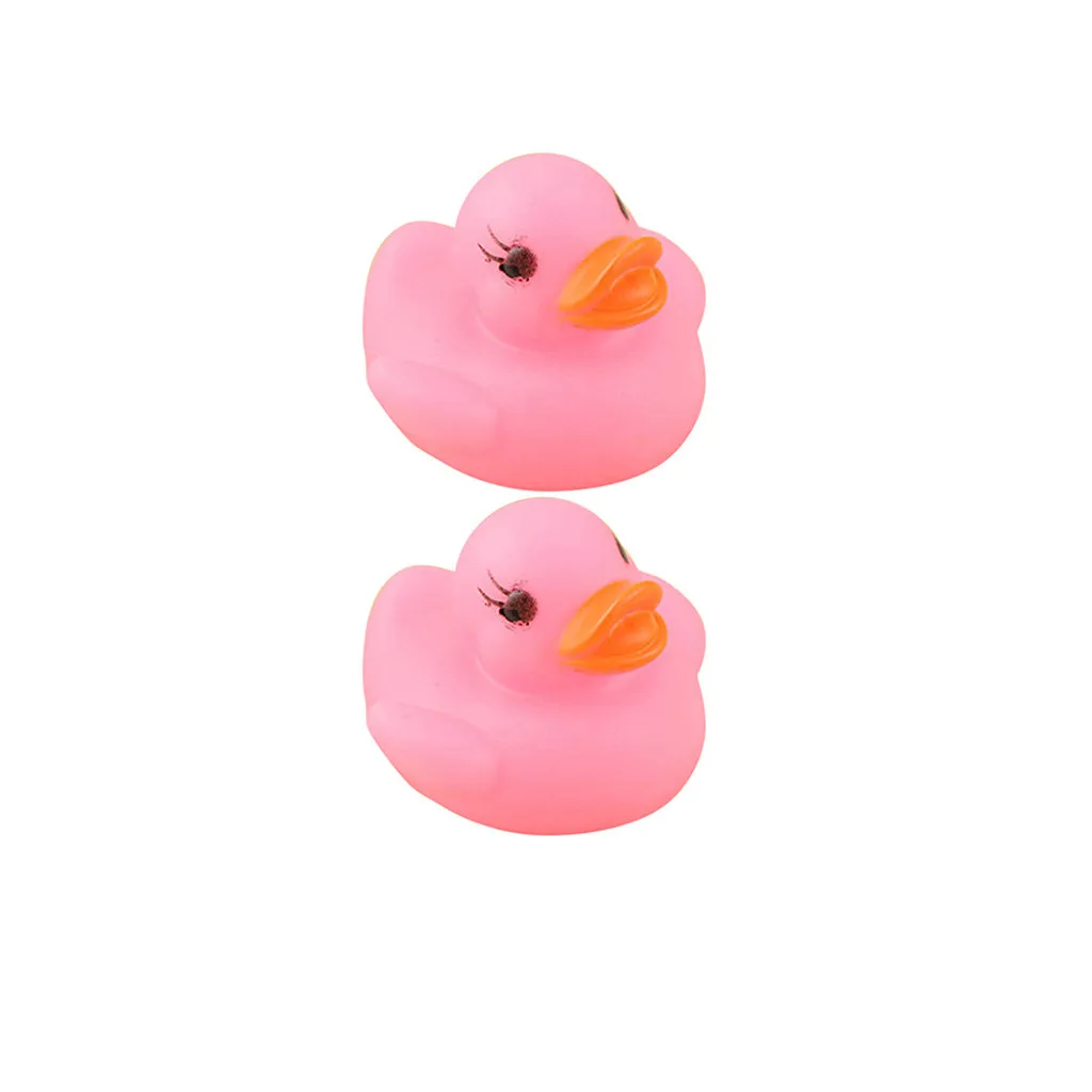 2 Pink Light Duck Детские игрушки, Новые Игрушки для ванны, веселые детские игрушки, плавательный круг, черепаха, детские игрушки для купания, подарок для новорожденных, водные игрушки - Цвет: 2 Pink Light Duck