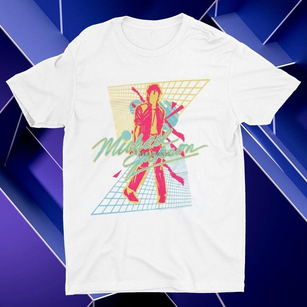 Классическая дизайнерская футболка Майкла Джексона в стиле 80-х с изображением