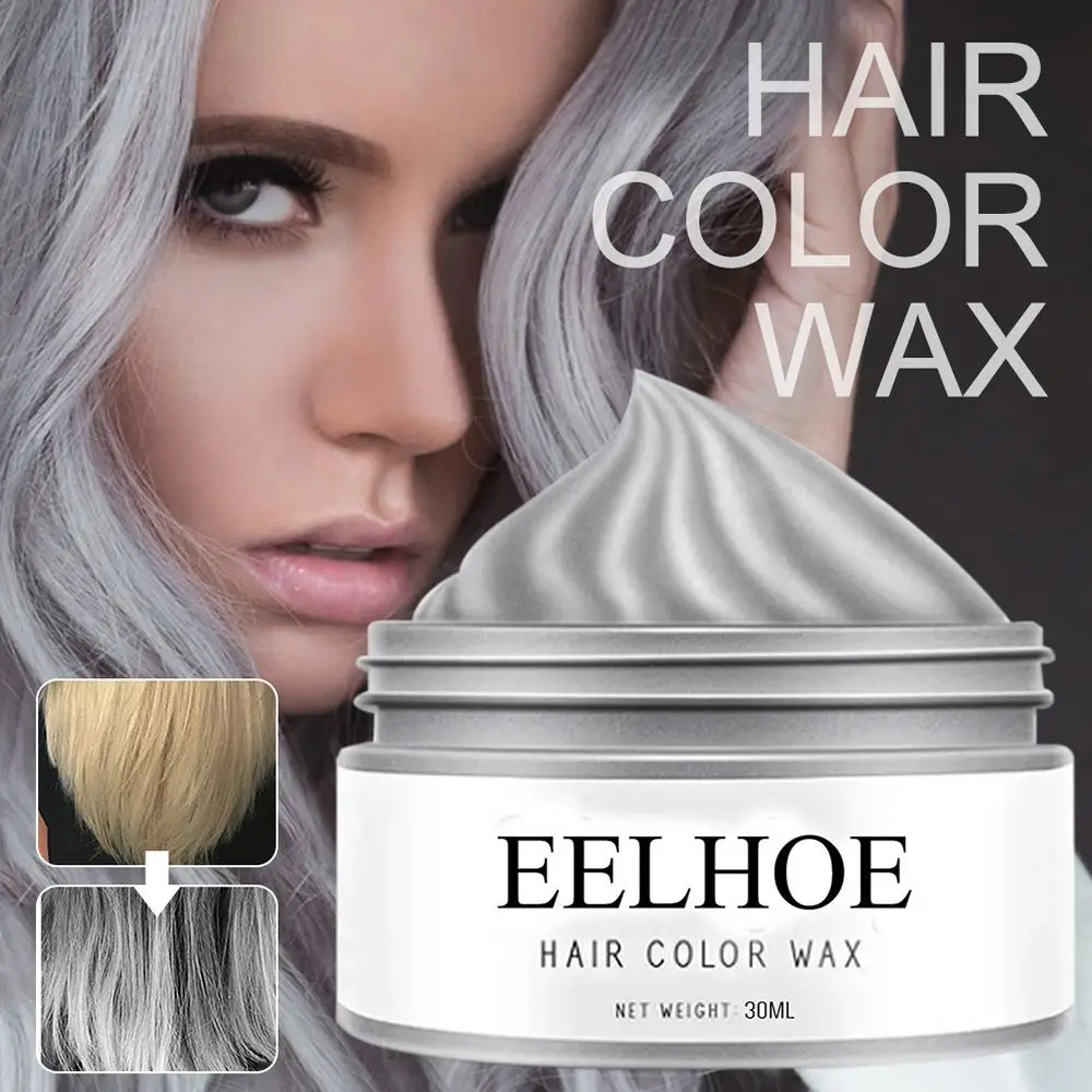 

6 Colors 30ML Grandma Grey Styling Temporary Hair Dye Cream Pomade Wax Unisex Hair Coloring