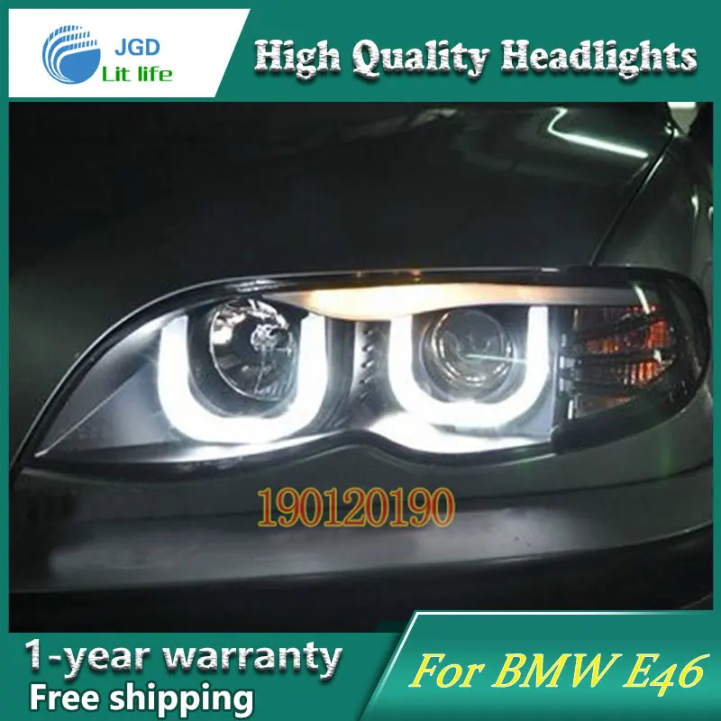 Чехол для стайлинга автомобиля BMW E46 316i 318i 320i 325i светодиодный фары 2001 2004