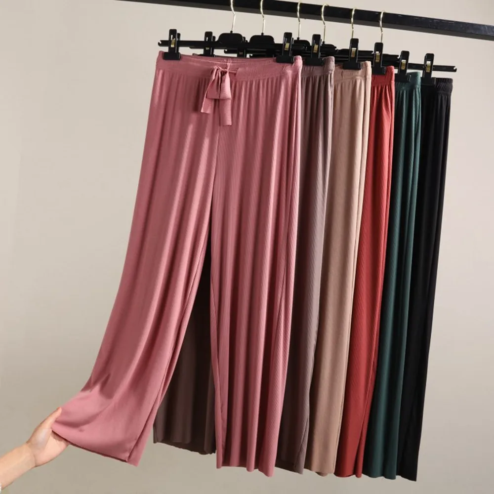 Женские летние штаны Fdfklak спальные брюки новинка 2020 свободная пижама из модала