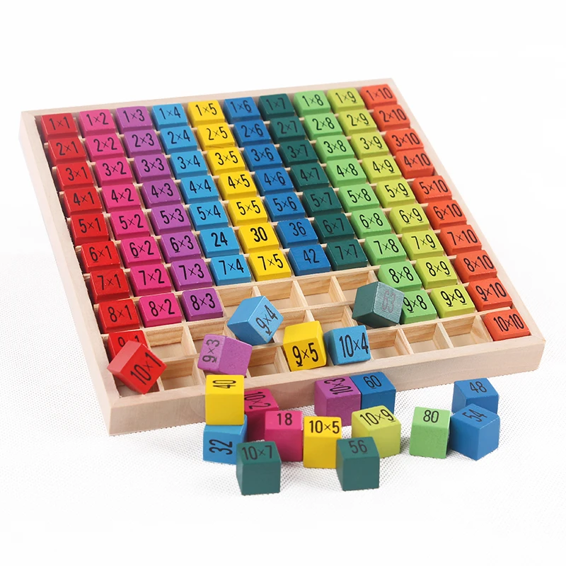 

Wooden montessroi colourful Multiplication Board Material Maths educational learning toys for kids Juguetes Brinquedos No1846w