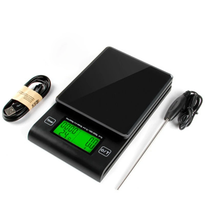 Электронные весы для кофе с датчиком температуры электронные таймером цифровые