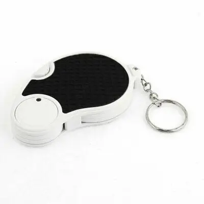 

Black White Shell 5X LED Magnifier Glass Keychain