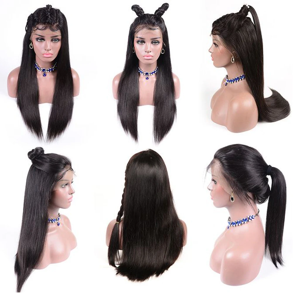 13x6 Deep part Lace Front Human Hair Wigs Straight Hair 150% Density Brazilian Remy Human Hair Pre-Plucked Hairline QT Hair