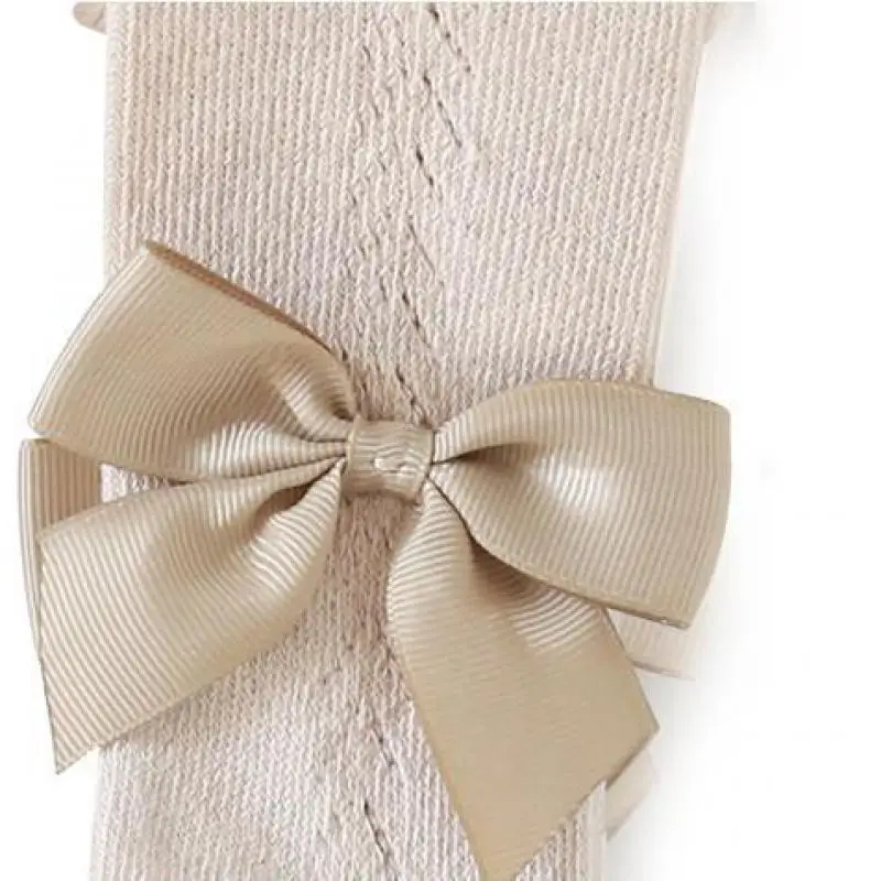Baby Socks 2021 Spring And Summer New Korean Style Hollow Pantyhose Combed Cotton Bow Princess Tight Socking Children's | Мать и