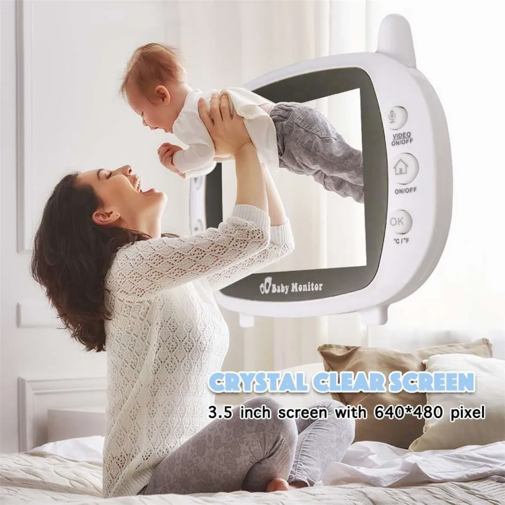 3.5 inch Wireless High Resolution Baby Monitor Nanny Security Camera Night Vision Temperature Monitoring | Безопасность и защита